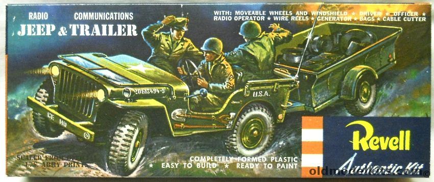 Revell 1/40 Radio Jeep and Communications Trailer - 'S' Issue, H525-79 plastic model kit